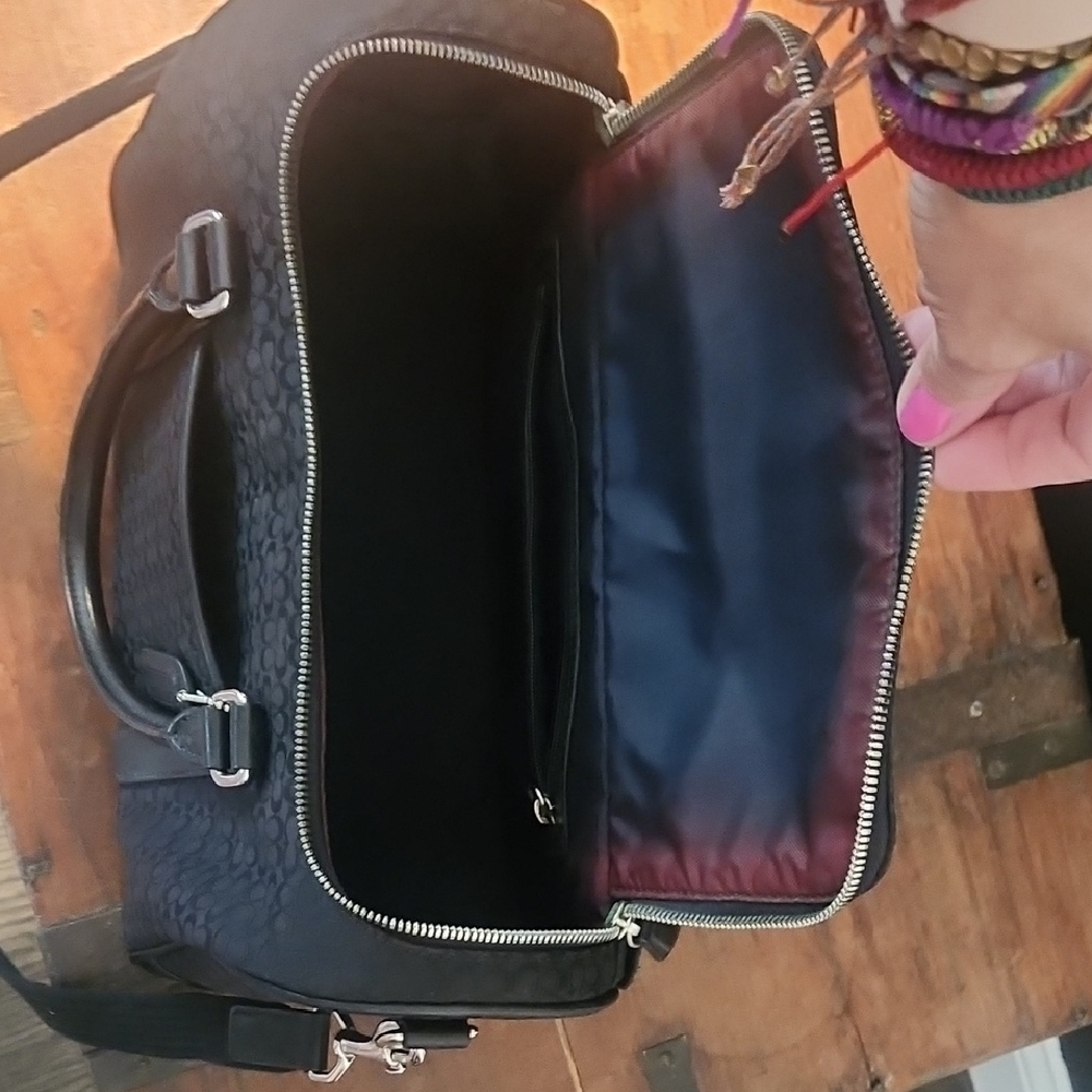Coach Signature Mini Boston Bag - Black - Travel Bag - Picture 3 of 15